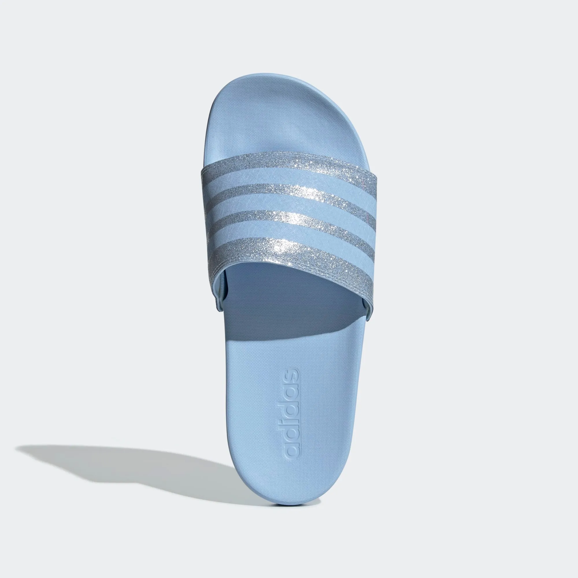 Adidas Adilette Cloudfoam Stripe "Glitter Glow" (Glow Blue)(EE6817)