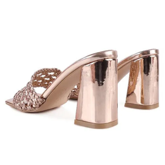 ADORBS BRAIDED STRAPS SLIDER SANDALS