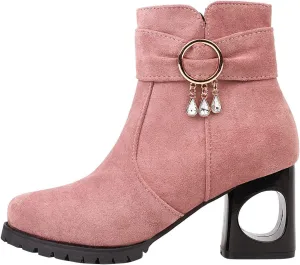 Ankle Boots for Women Fall Booties for Women 2024 Casual Ankle Boots for Women Womens Bootie with Heel Indoor and Outdoor Soft Sole Fashion Chunky Block Low Heel Vintage