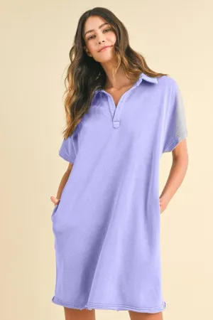 Annie Wear Mineral Washed Dress In Blue