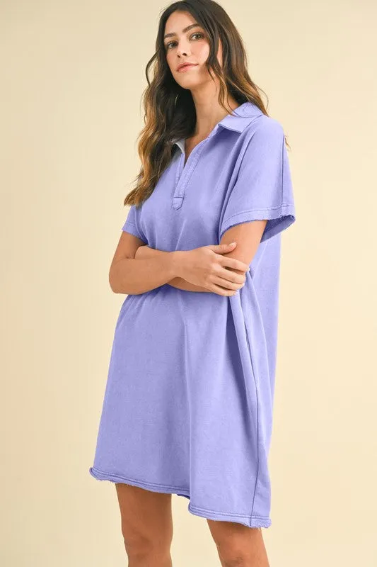 Annie Wear Mineral Washed Dress In Blue