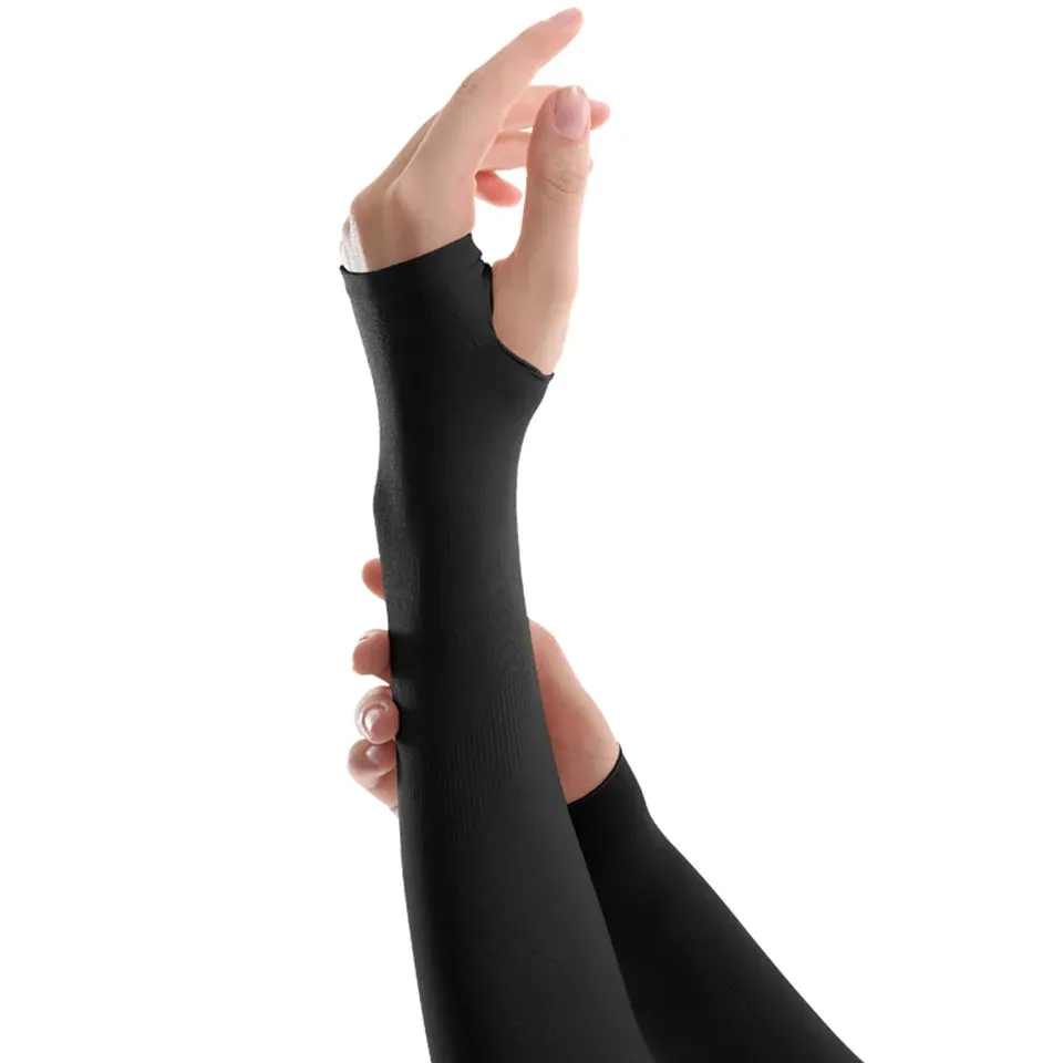 Anti Uv Cycling Arm Sleeves Ice Fabric Sun Protection For Running & Outdoor Sports