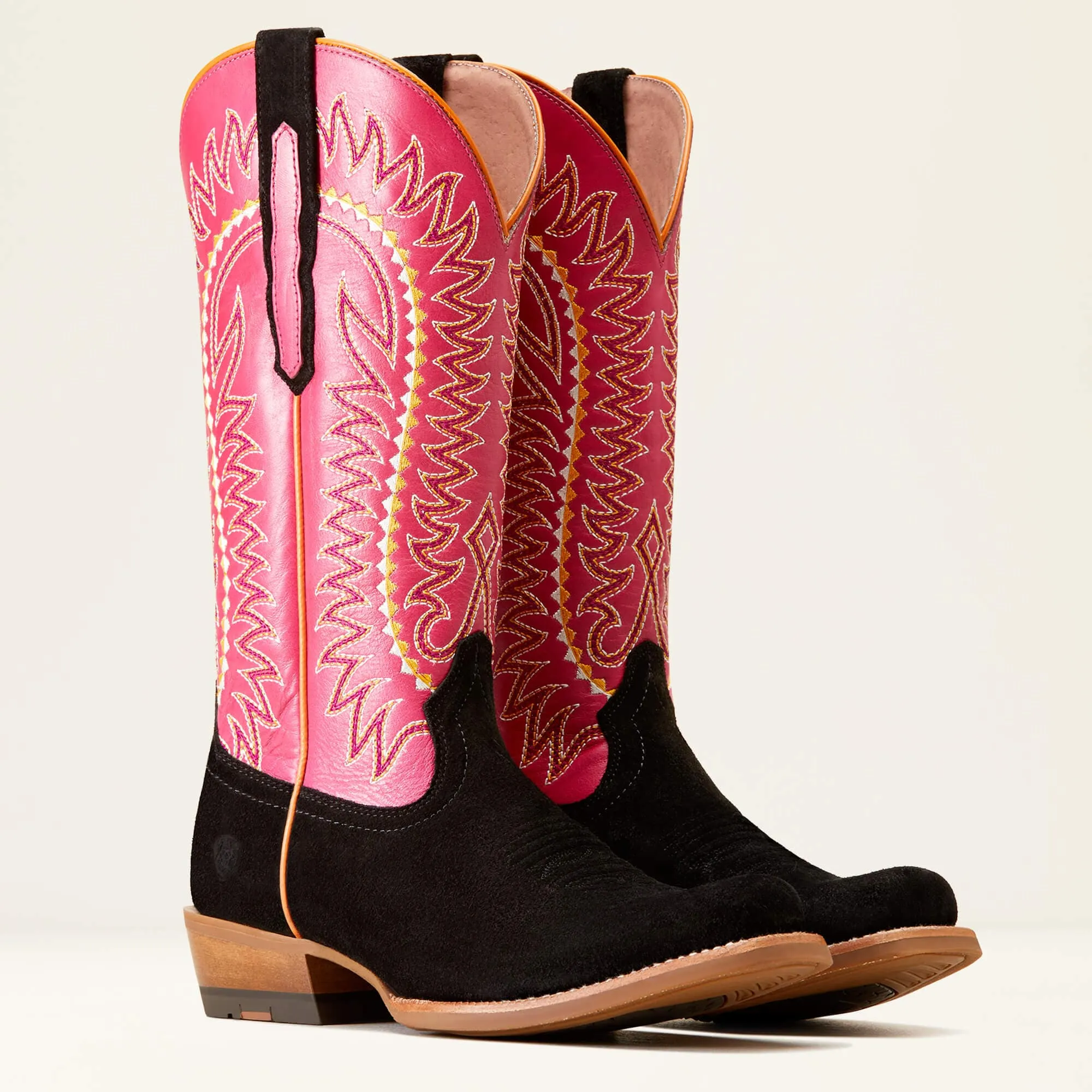 Ariat Women’s Derby Monroe Black Roughout Western Boot