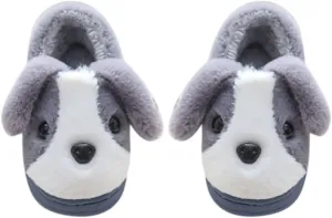 Baby Girls Premium Soft Plush Slippers Cartoon Warm Winter House Shoes Toddler Suede Warm Dog House Slippers