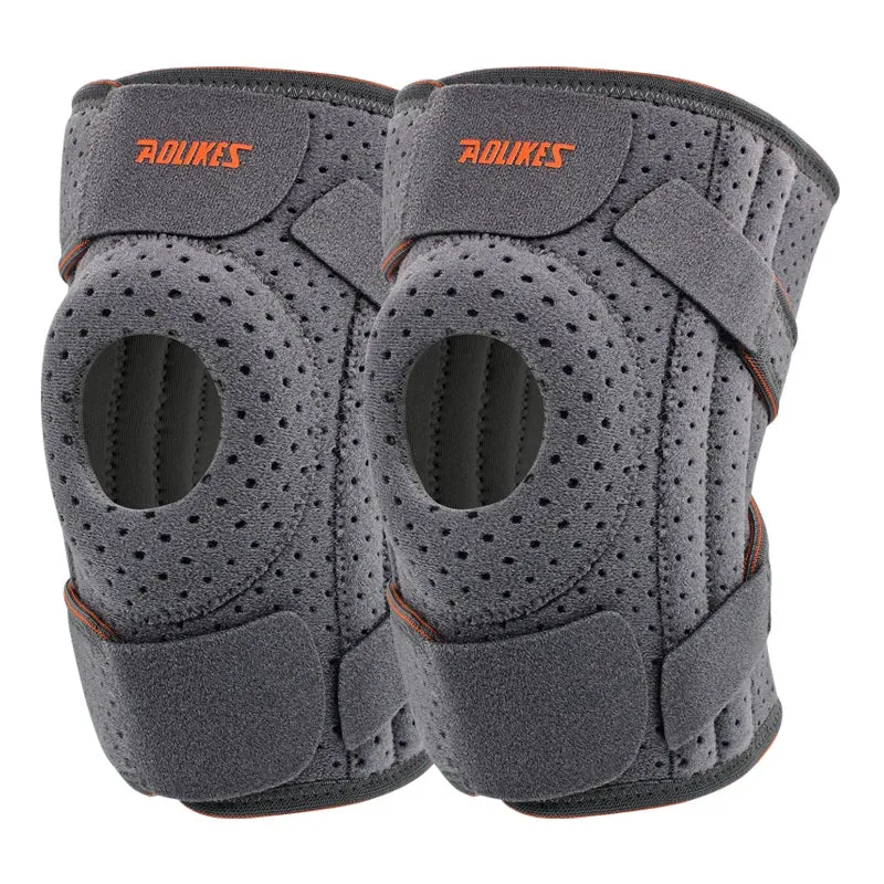 Breathable Knee Pads For Outdoor Sports Non Slip Straps Steel Support Men & Women