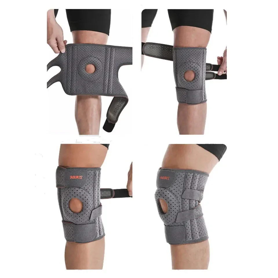 Breathable Knee Pads For Outdoor Sports Non Slip Straps Steel Support Men & Women