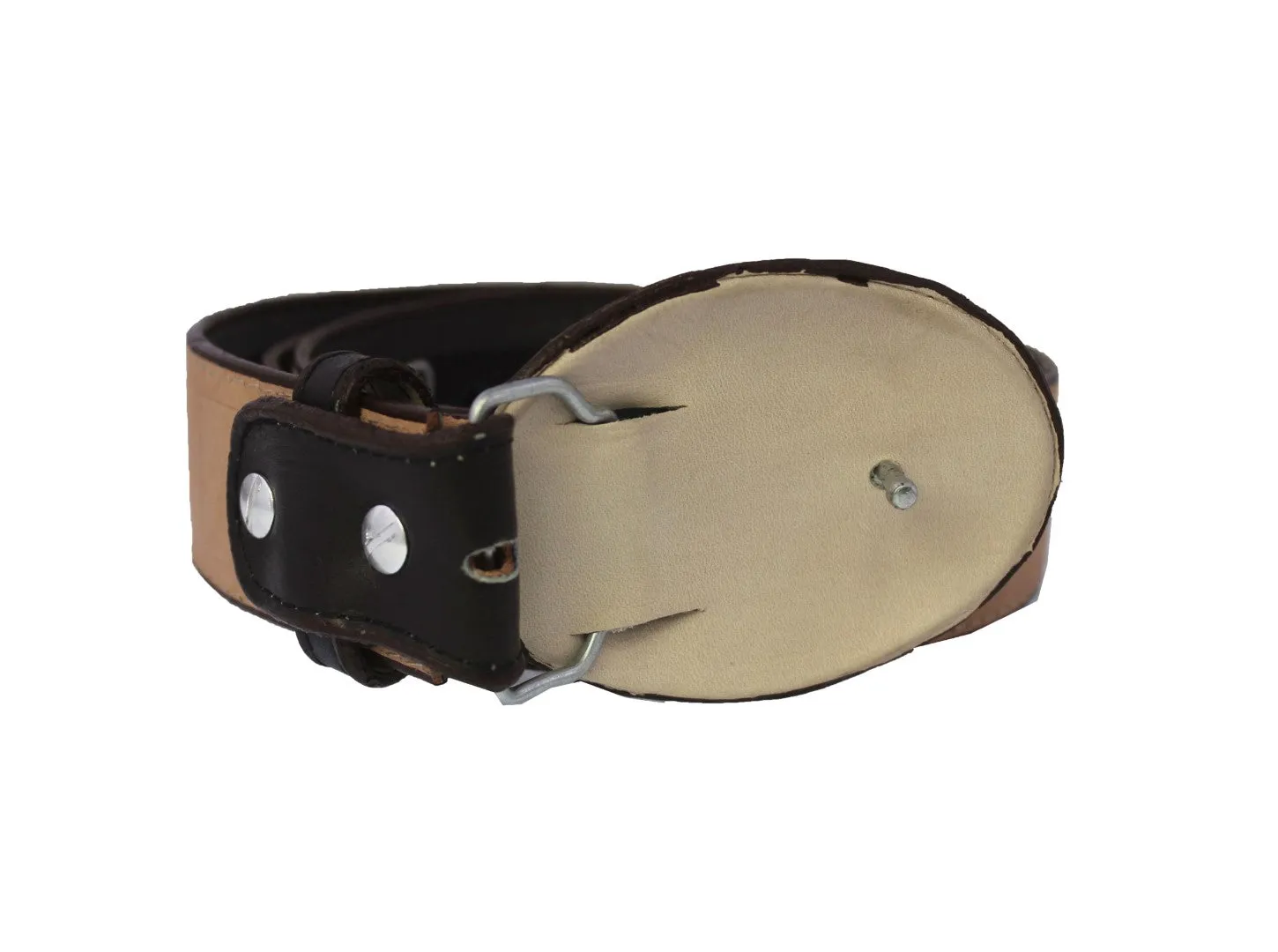 Brown #465 Western Cowboy Belt Leather - Removable Buckle