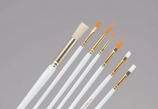 Brush Set Watercolor Acrylic and Tempera Flat 2 4 6 and 8