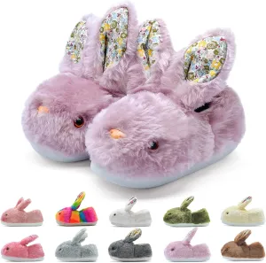 Bunny Slippers for Women, Cute Animal Fluffy Slippers Fuzzy House Shoes Plush Warm Winter Slippers Rabbit Home Bedroom Shoes Indoor & Outdoor
