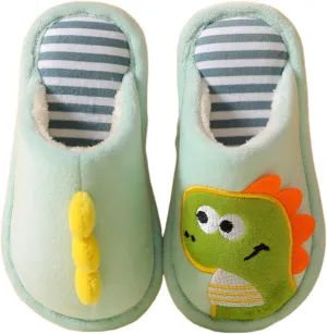 Cartoon Slippers for Girls Boys Cute Soft Plush Anti-Slip House Shoes Kids Slippers with Memory Foam Warm Indoor