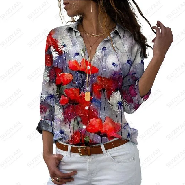 Casual overhemd - in Monet print