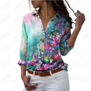 Casual overhemd - in Monet print