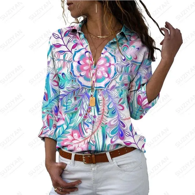 Casual overhemd - in Monet print