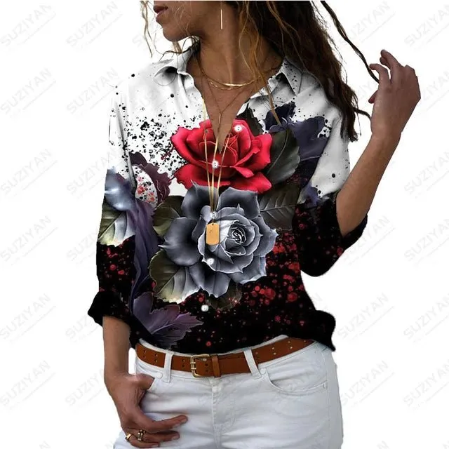 Casual overhemd - in Monet print