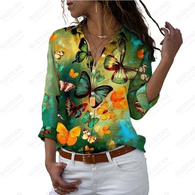 Casual overhemd - in Monet print