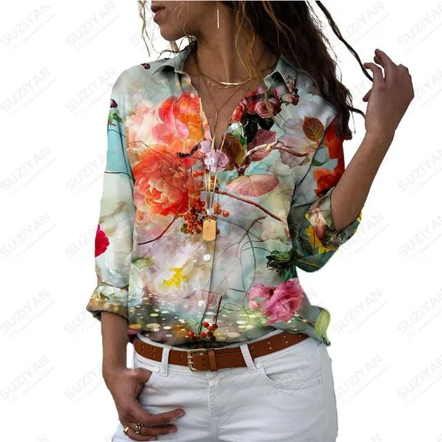 Casual overhemd - in Monet print