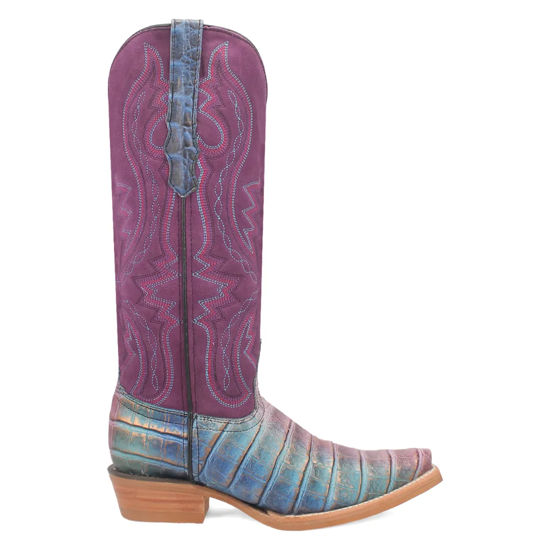 Caterina Leather Boot - Purple/Blue - DI209-PU