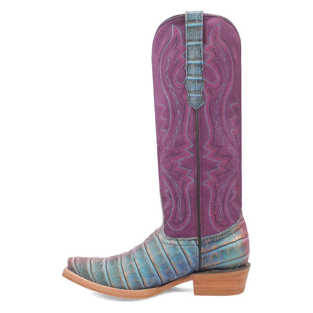 Caterina Leather Boot - Purple/Blue - DI209-PU