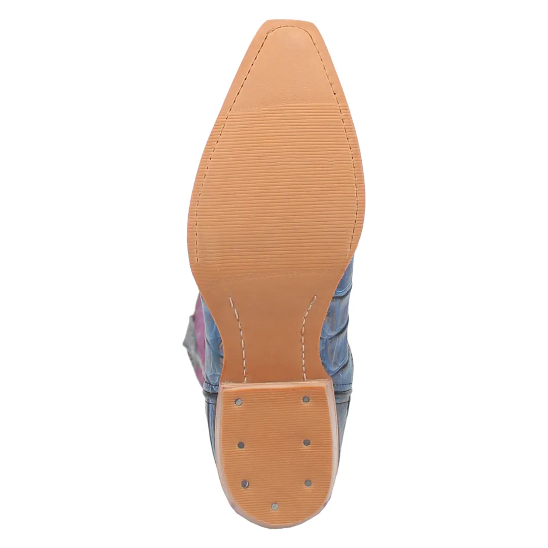 Caterina Leather Boot - Purple/Blue - DI209-PU