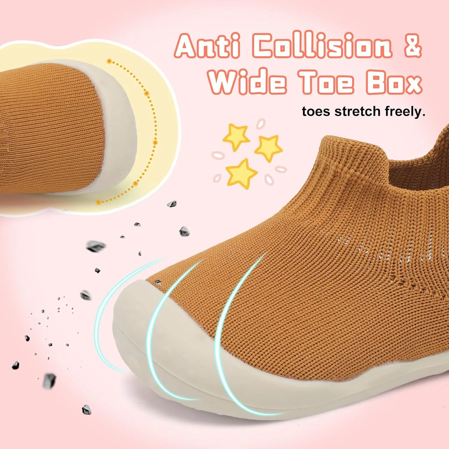 Centipede Demon Baby Shoes Baby Boys Girls Sock Shoes Breathable Infants Toddlers Slippers Indoor Outdoor Boots First Walking Shoe Slip On Sneakers Non Slip with Soft Rubber Soles