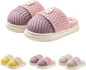 Christmas Flat Slipper for Boys Girls Soft Plush Cozy Warm Fuzzy Slippers Christmas Tree Indoor Walking House Shoes