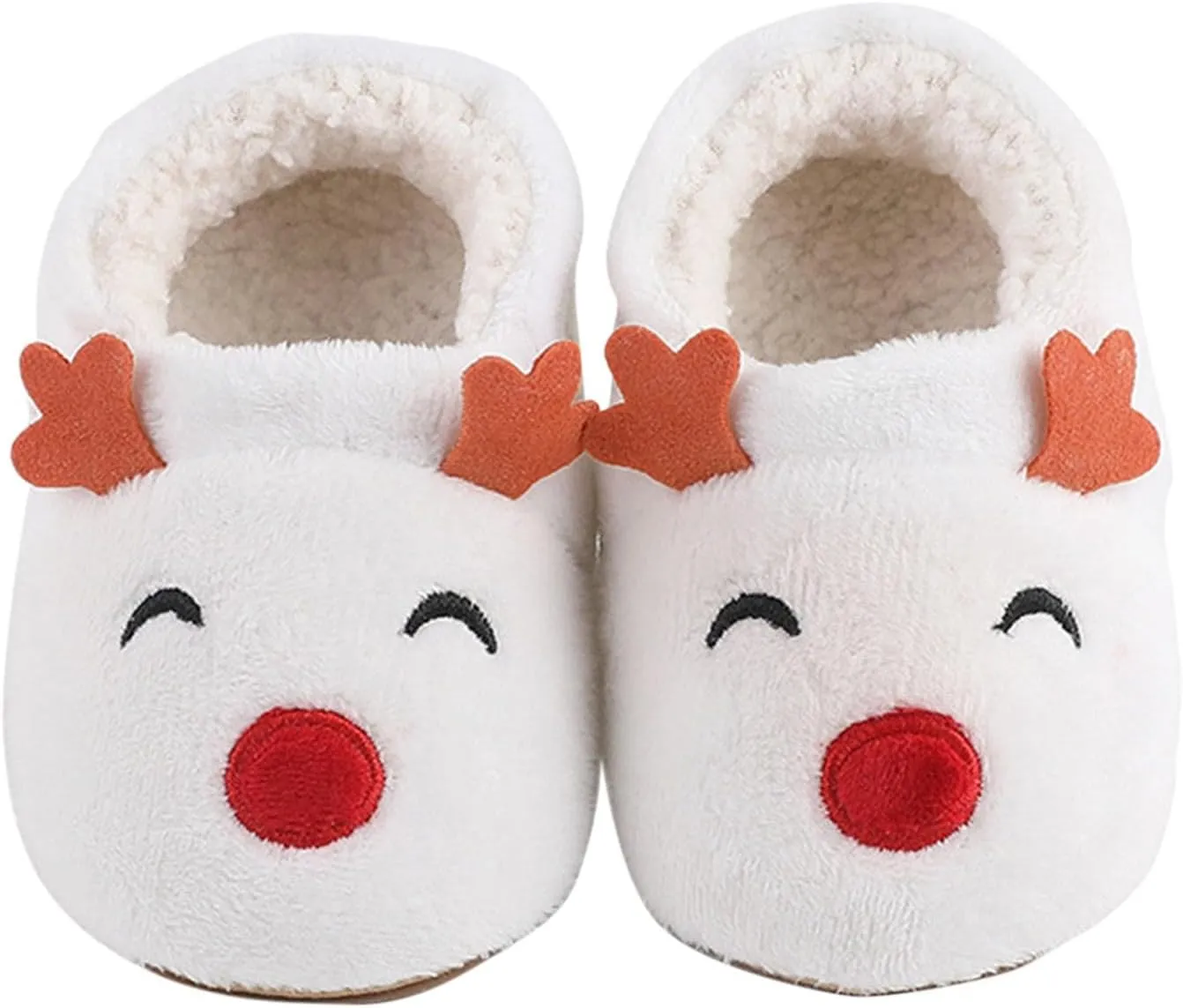 Christmas Toddler Baby Cotton Knit Plush Booties Soft Santa Winter Fall Warm Slippers Snow Boots for Boys Girls