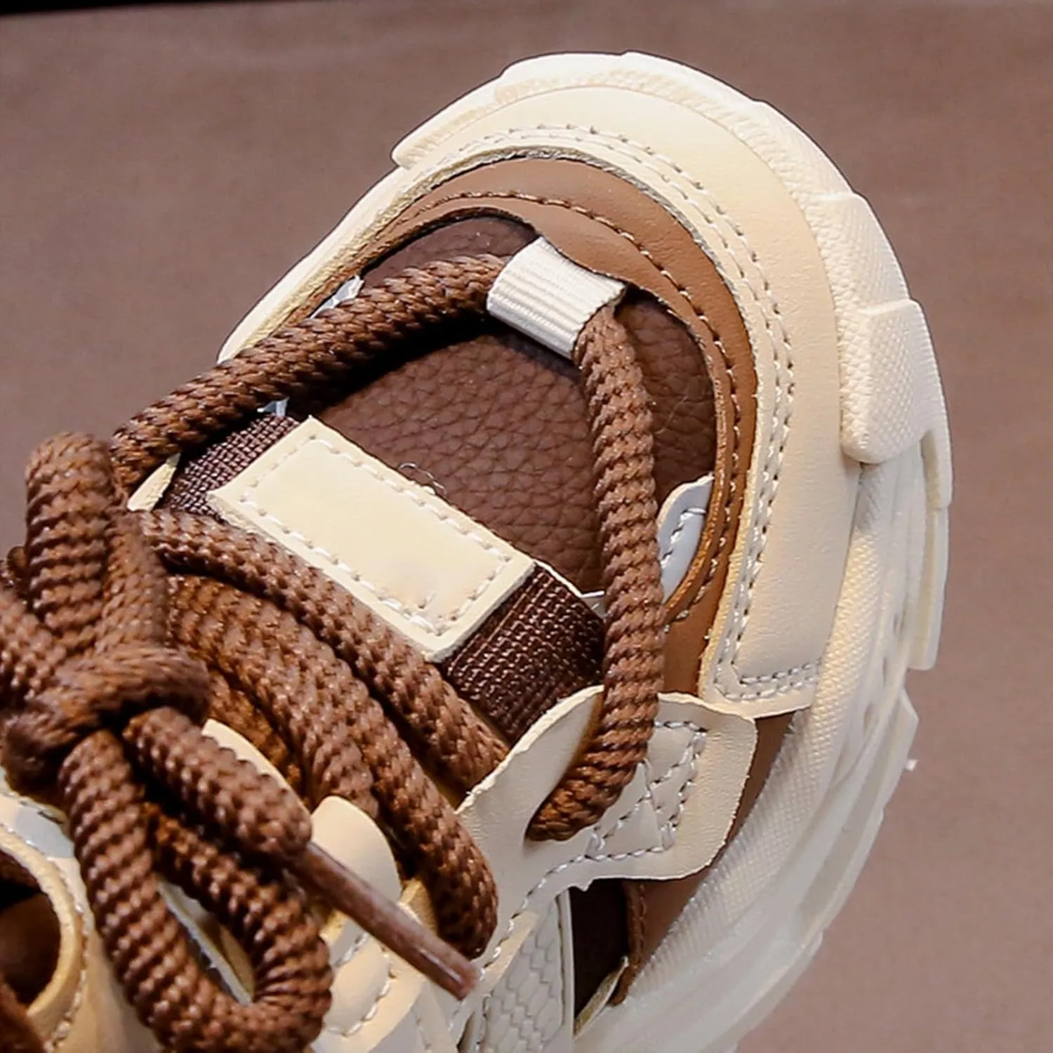 Chunky Sneakers for Girls Fashion Lace-up Comfortable Breathable Casual Walking Shoes for Outdoor Athletic Sport