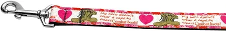 Combat Boots Nylon Dog Leash 1 Inch Wide 6ft Long