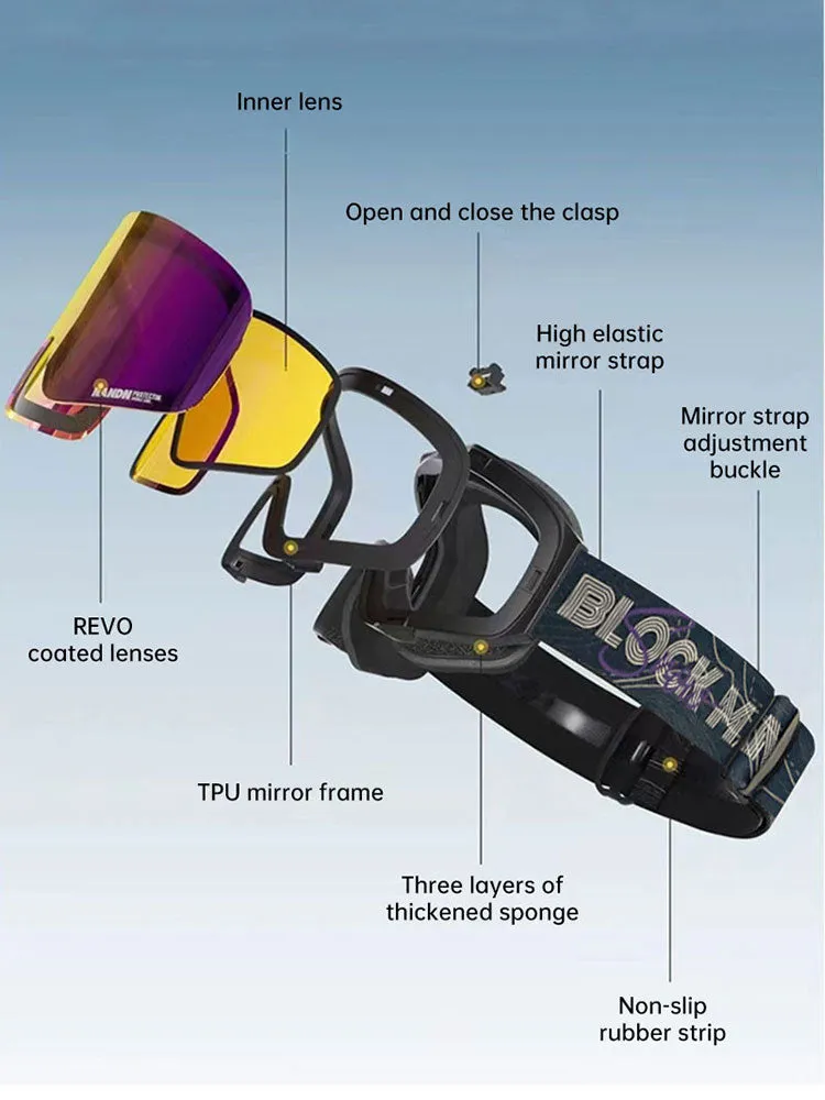 Cover Ski Glasses Winter Outdoor Sports Goggles