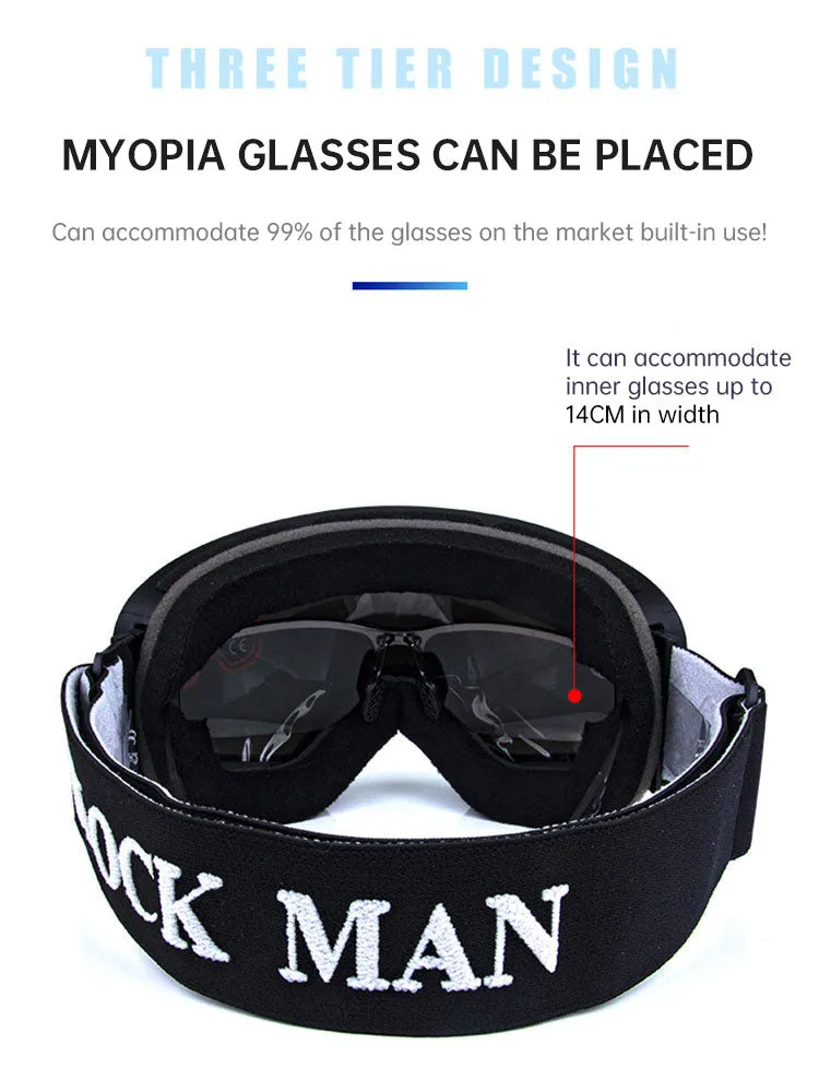 Cover Ski Glasses Winter Outdoor Sports Goggles