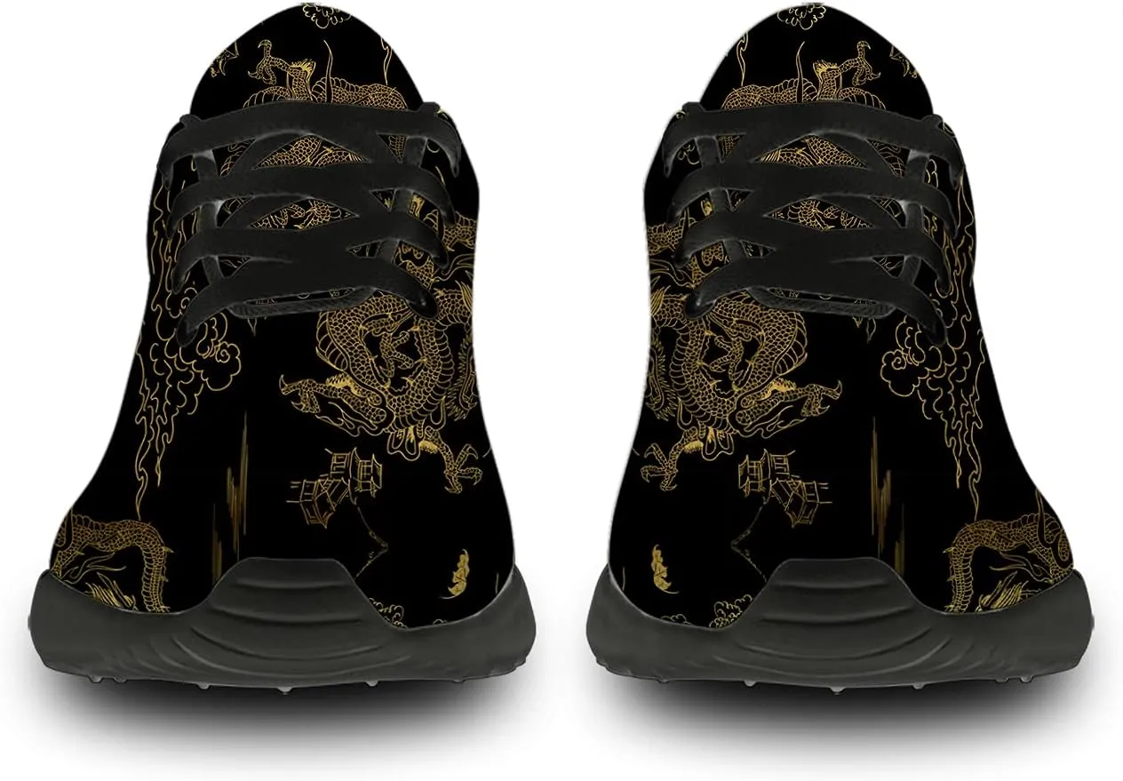 Dragon Print Shoes for Men Women Lightweight Comfort Running Tennis Walking Sneakers
