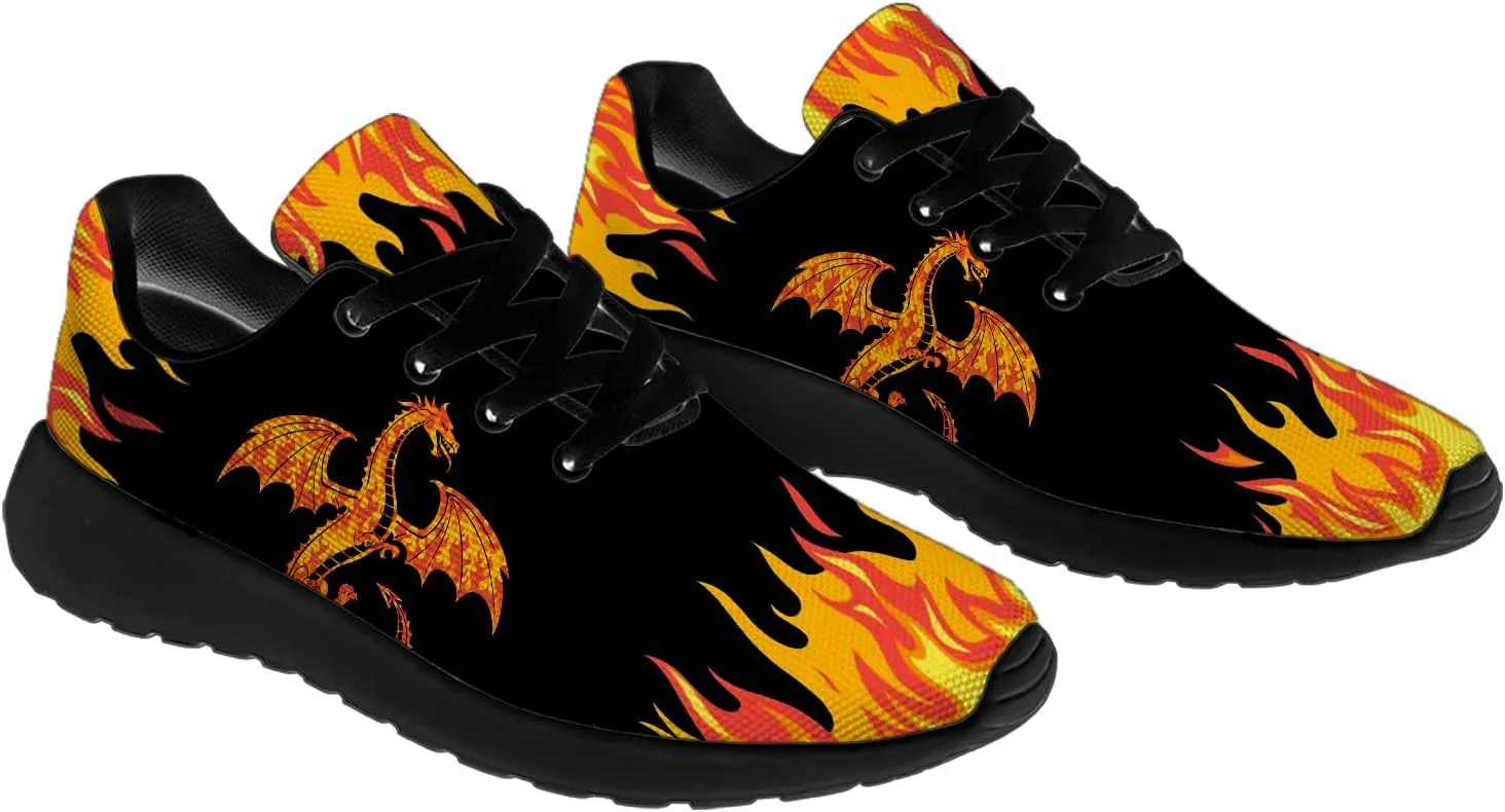 Dragon Print Shoes for Men Women Lightweight Comfort Running Tennis Walking Sneakers