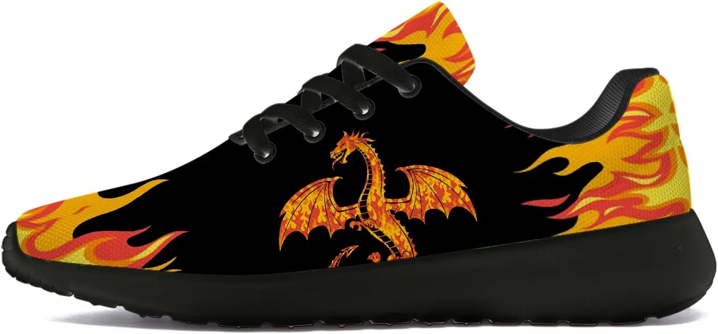 Dragon Print Shoes for Men Women Lightweight Comfort Running Tennis Walking Sneakers