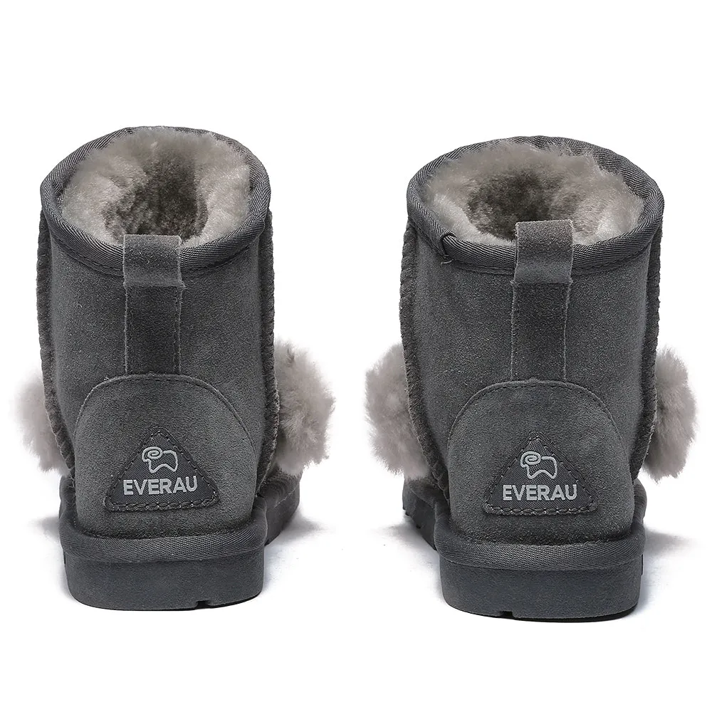 EVERAU® Kid Sheepskin Boots Koala Kids Plus #EA3105K