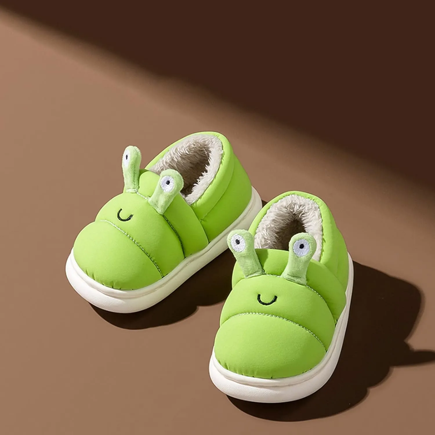 Fashion Autumn and Winter Boys and Girls Slippers Flat Bottom Lightweight Short Plush Warm Solid Girl Slippers Size 5
