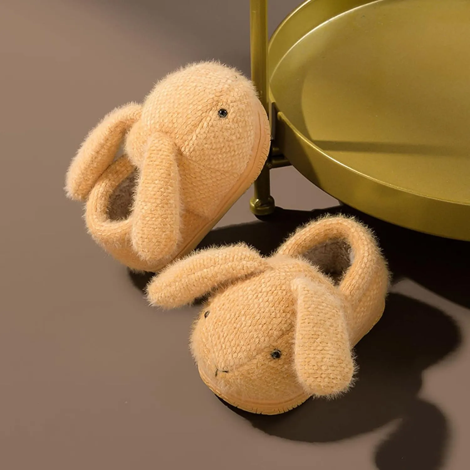 Fashion Cute Autumn and Winter Boys and Girls Slippers Flat Bottom Round Toe Soft Warm and Girls Princess Slippers