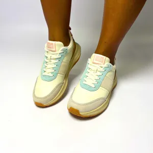 Fitflop F-MODE FLOW SUEDE-MIX FLATFORM tan sneaker