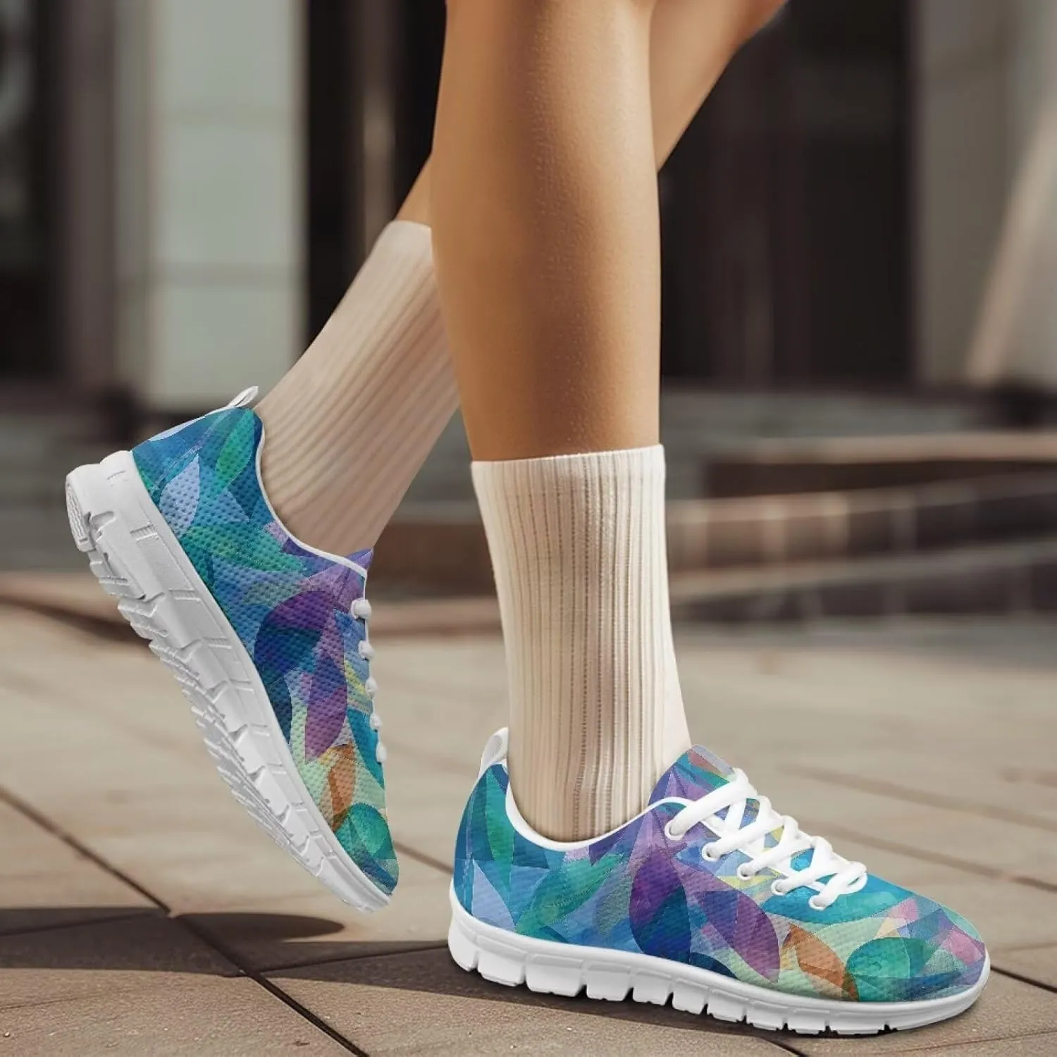 GIFTPUZZ Breathable Mesh Running Shoes for Adults - Lightweight EVA Midsole with Anti-Slip Sole, Gym & Travel Use
