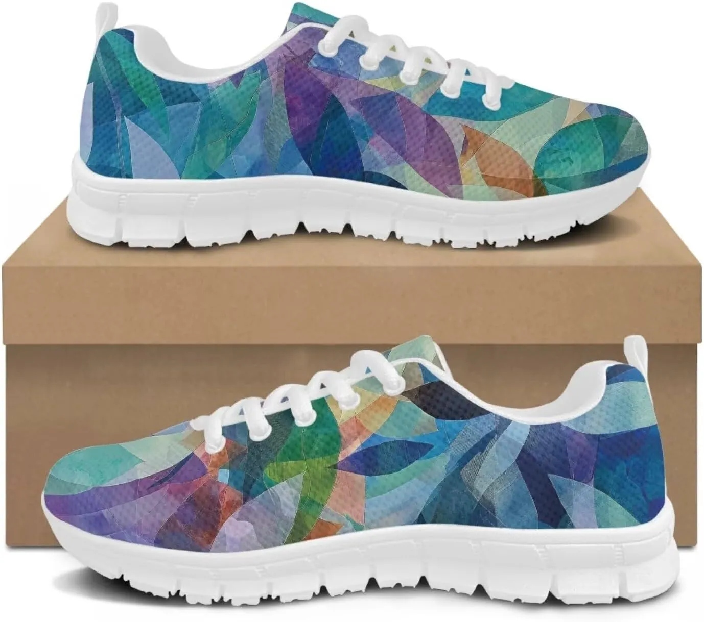 GIFTPUZZ Breathable Mesh Running Shoes for Adults - Lightweight EVA Midsole with Anti-Slip Sole, Gym & Travel Use