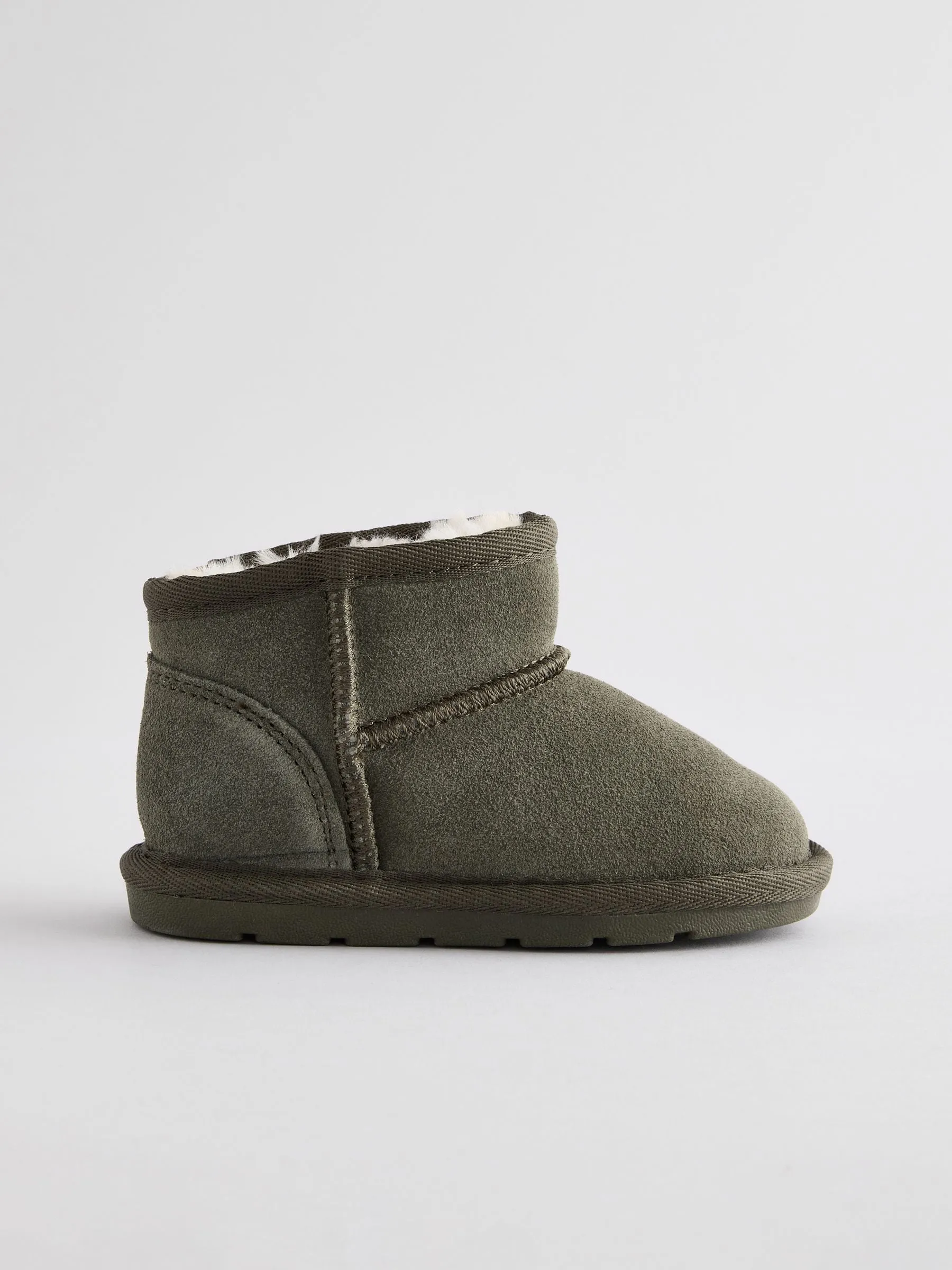 Green Warm Lined Suede Boots