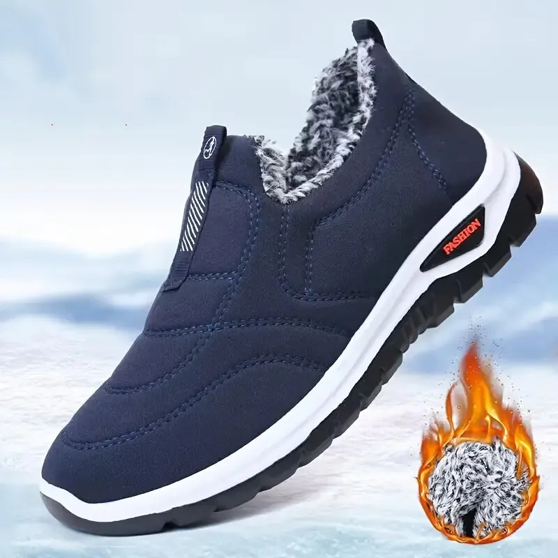 Herensneakers voor in de winter - Warm gevoerd, Slip-on, Sportief, Antislip