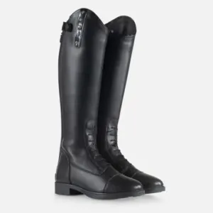 Horze Youth Black Milly Tall Field English Riding Horse Boots w/ Crystals