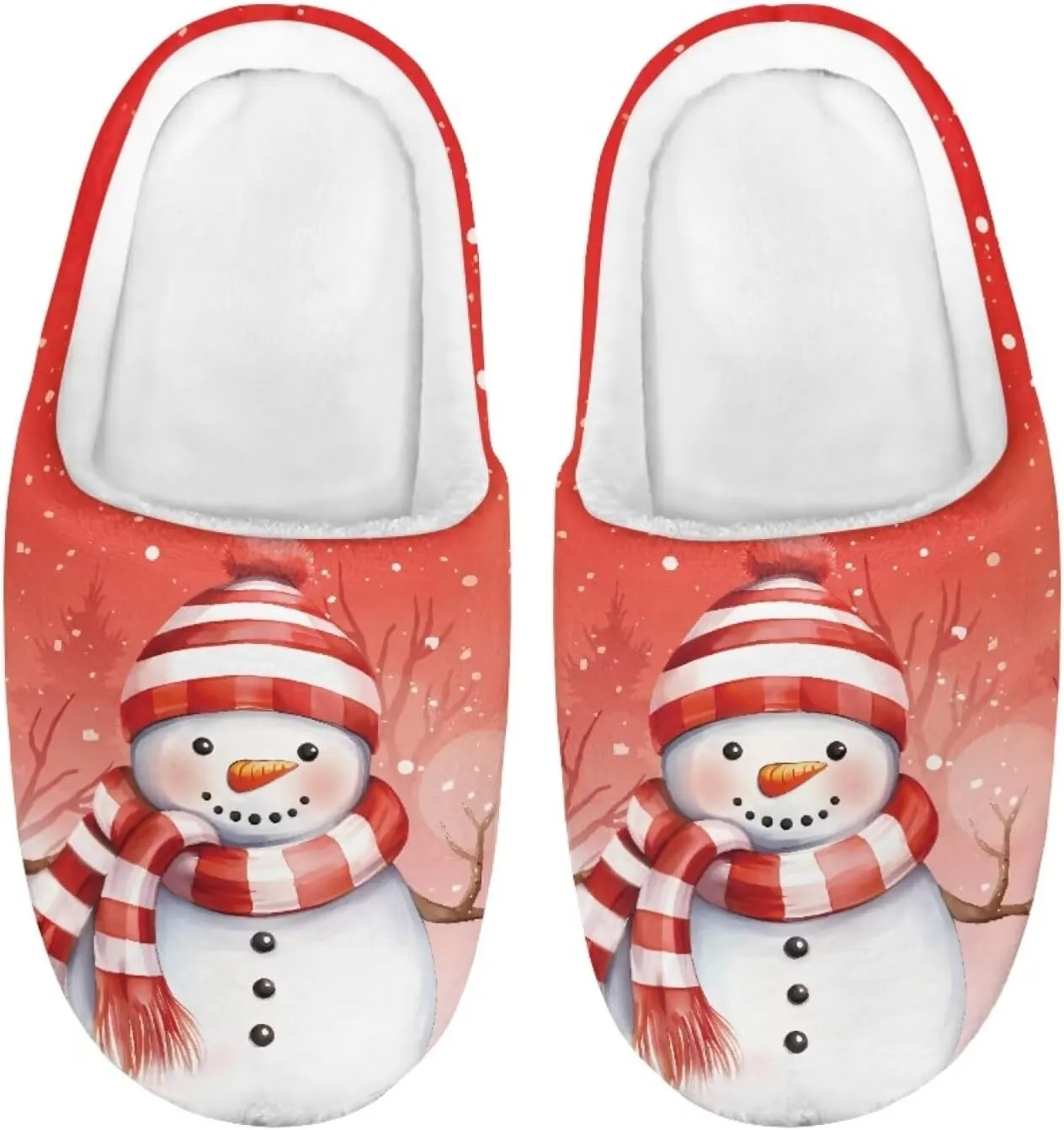 Howilath Boys Slippers, Snowman Pattern Non-Slip Kids Slippers for Kids Indoor Outdoor Children Slippers