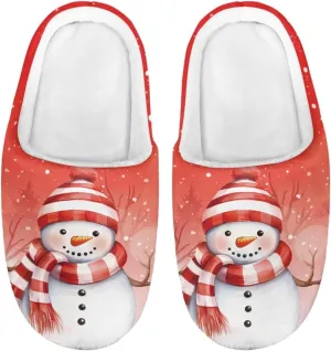 Howilath Boys Slippers, Snowman Pattern Non-Slip Kids Slippers for Kids Indoor Outdoor Children Slippers