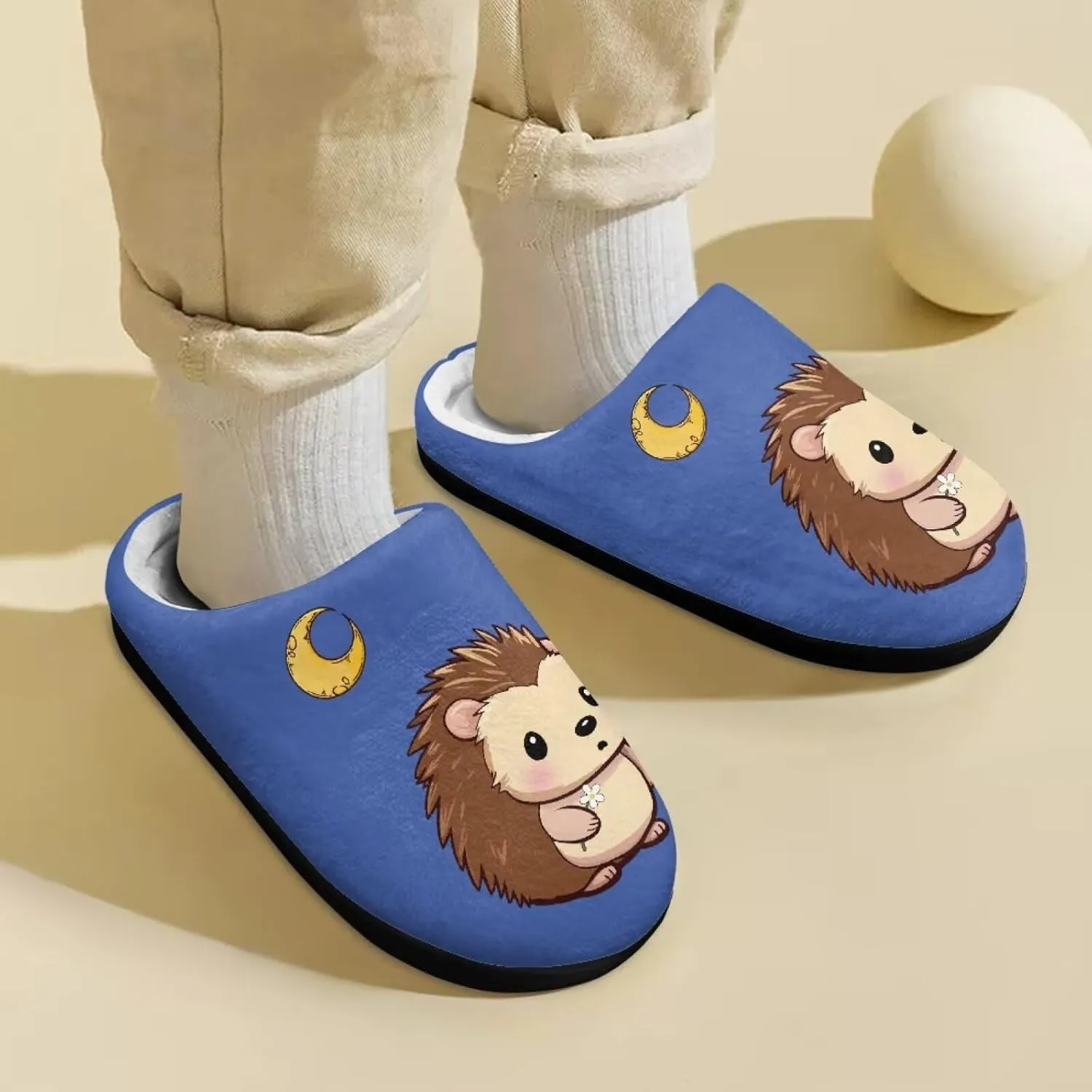 Howilath Kids Slippers Animal Print Toddler House Slippers Girls Slippers Boys House Shoes Fluffy Warm