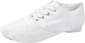 Jazz Shoes for Girls Boys Canvas Unisex Slip-On Dance Shoes (Toddler/Little Kid/Big Kid) Soft Soled Training
