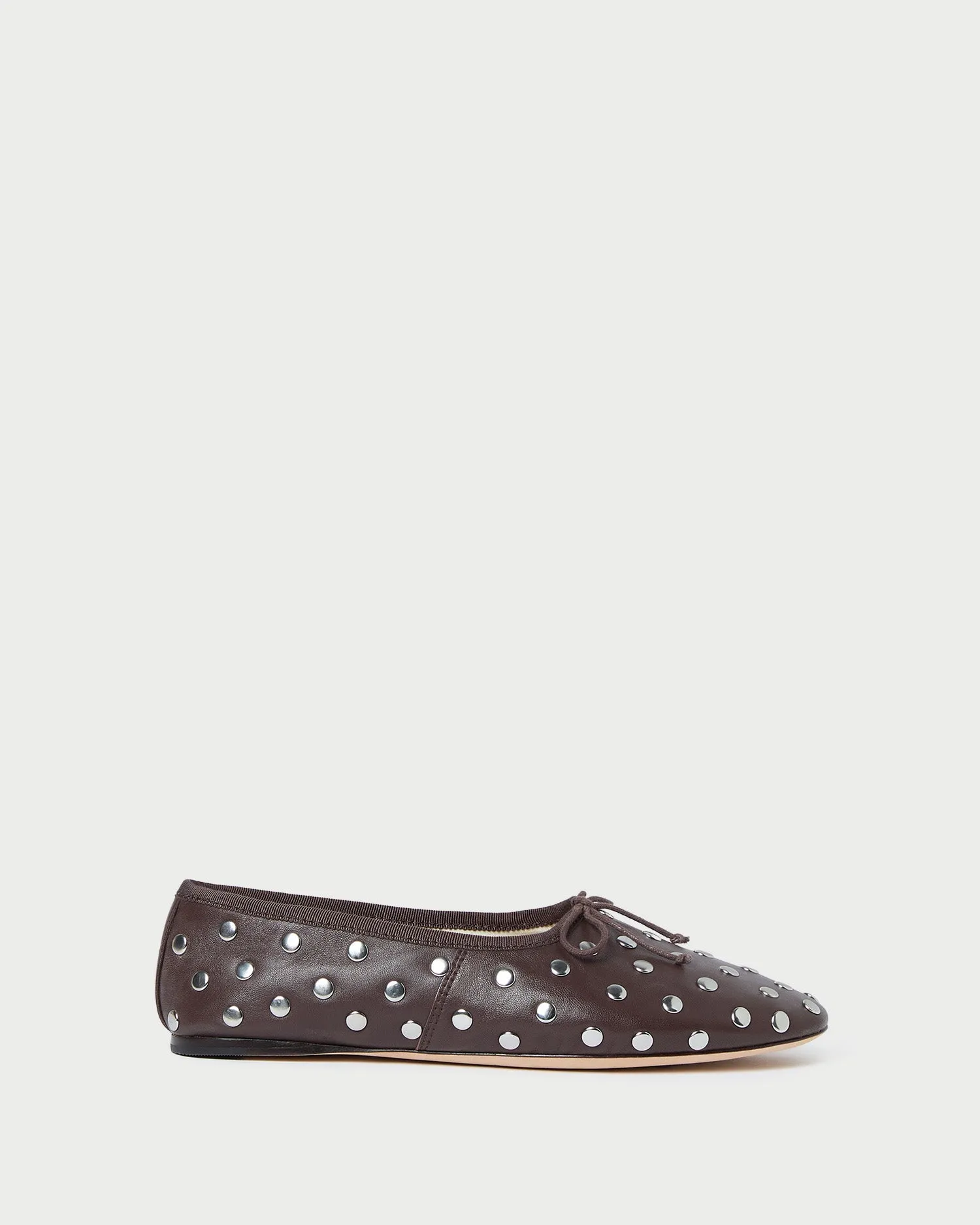 Landon Espresso/Silver Ballet Flat