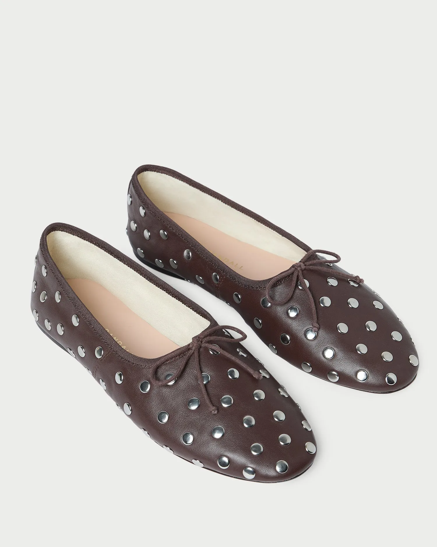 Landon Espresso/Silver Ballet Flat