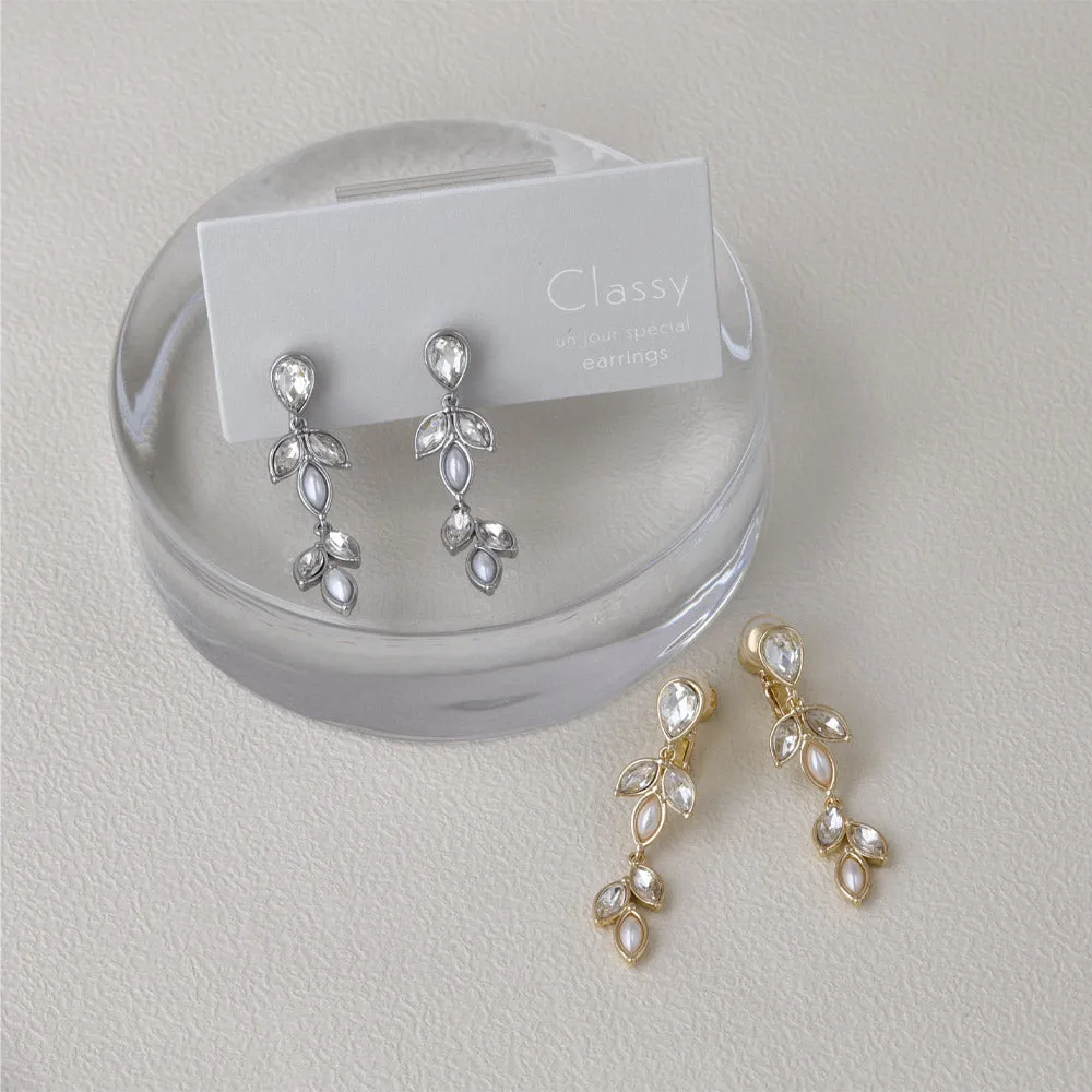 Leafy Ornate Drop Clip Ons