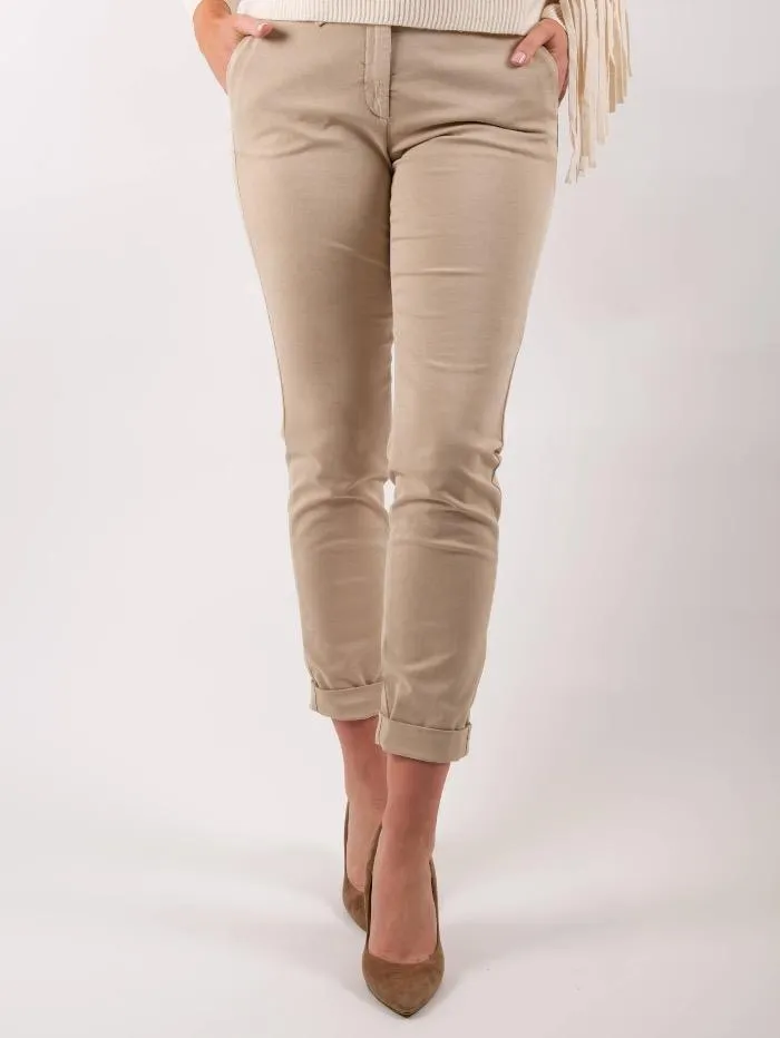Luisa Cerano S Natural Beige Skinny Chino Jeans 638254/1883